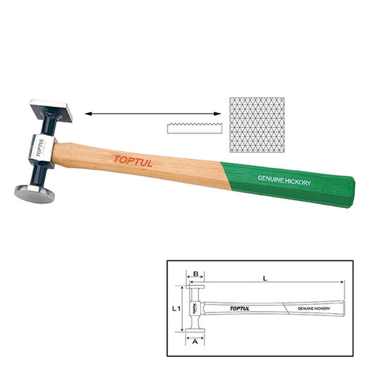 Heavy Shrinking Hammer - Flat Face + Shrill Milled Square Face