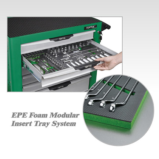 W/7-Drawer Tool Trolley - 282PCS Mechanics Tool Set (PRO-PLUS SERIES)